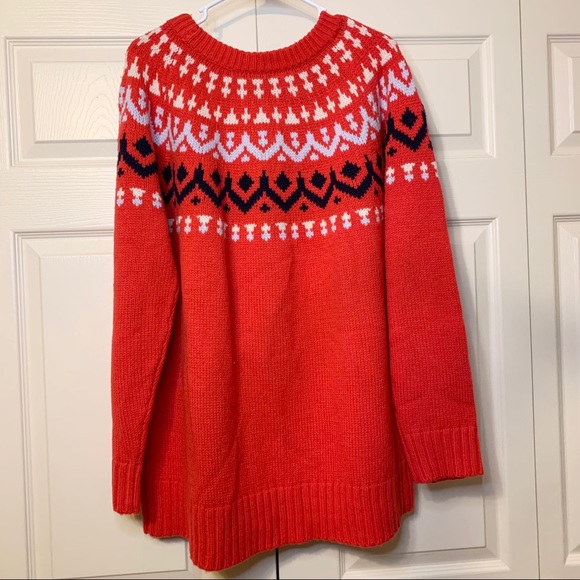NWT J Crew Ivan Fair Isle sweater Red - Picture 7 of 7